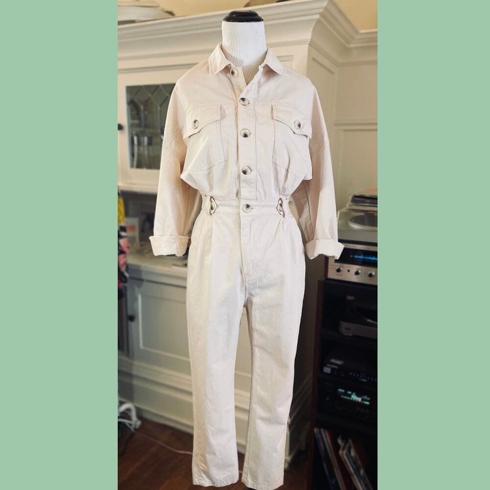 Mable Los Angeles Cotton Long-Sleeve Utility Jumpsuit